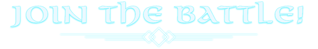 Join the battle in The Dragon Prince typeface with blue glowing in the background