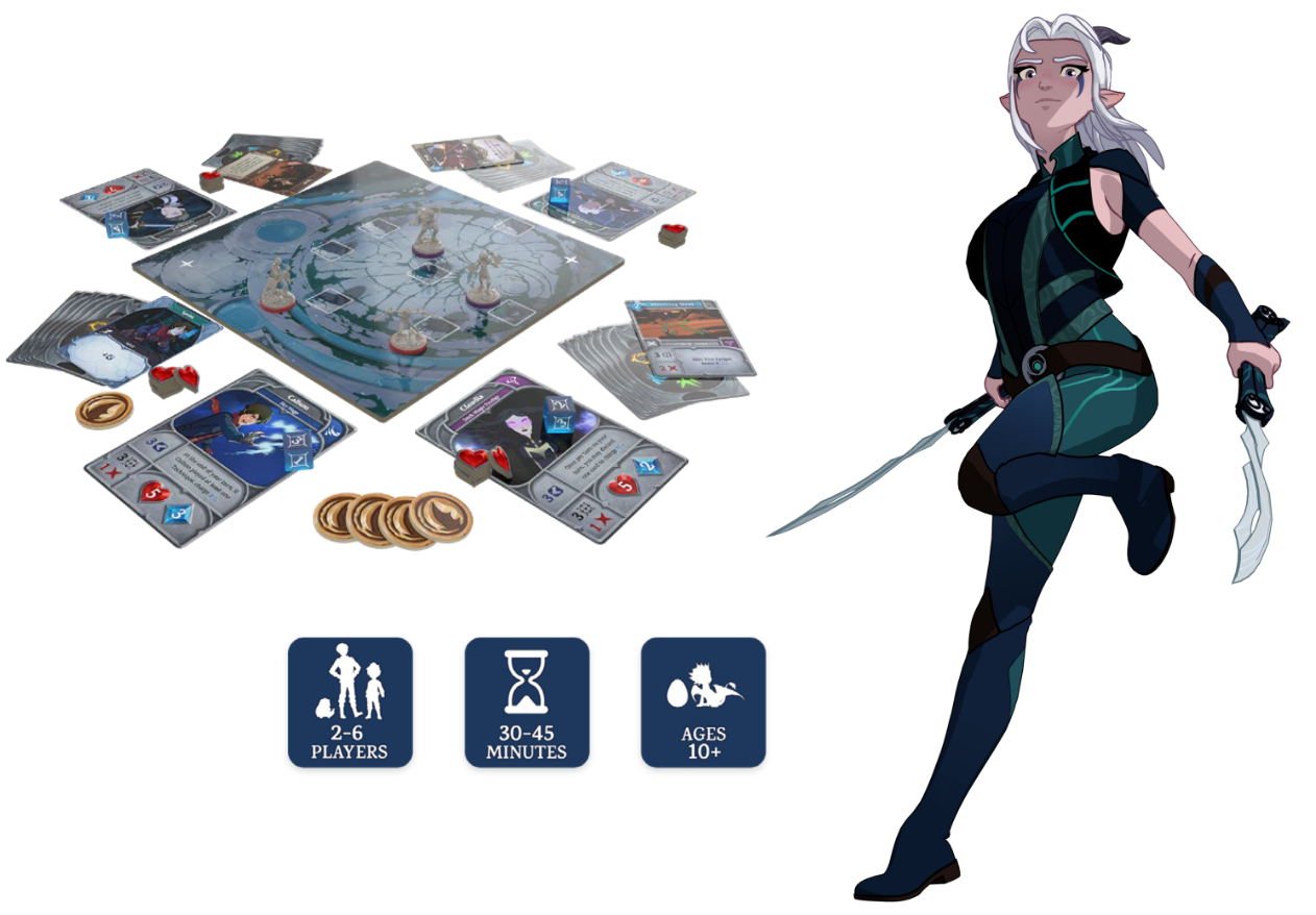 Rayla art and components with player count